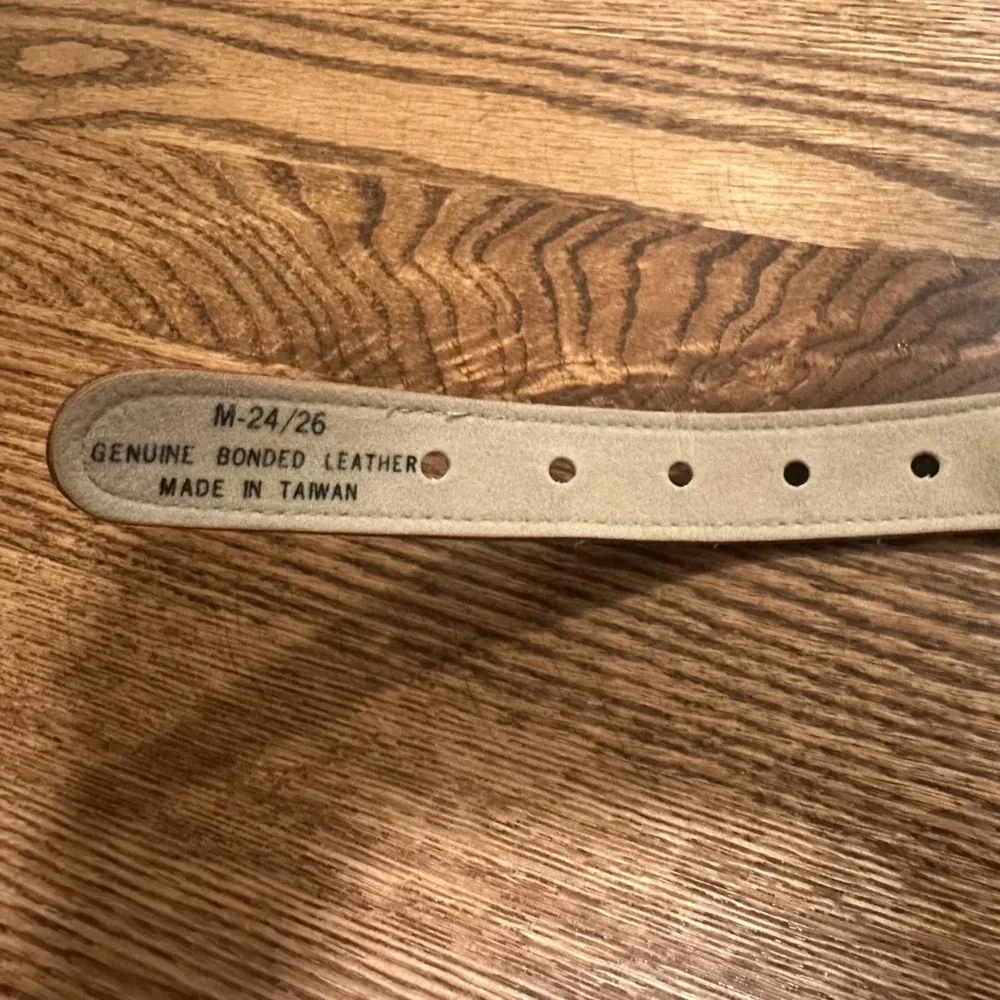 Lee Boys Orange Woven Belt Adjustable Canvas Leather Trim School Size M 24/26